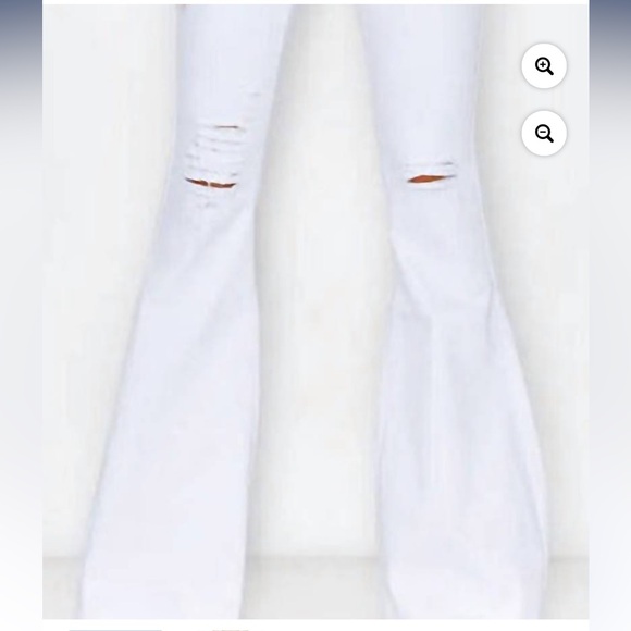 NWT high rise, distressed bell bottoms jeans, size XL - Picture 2 of 9